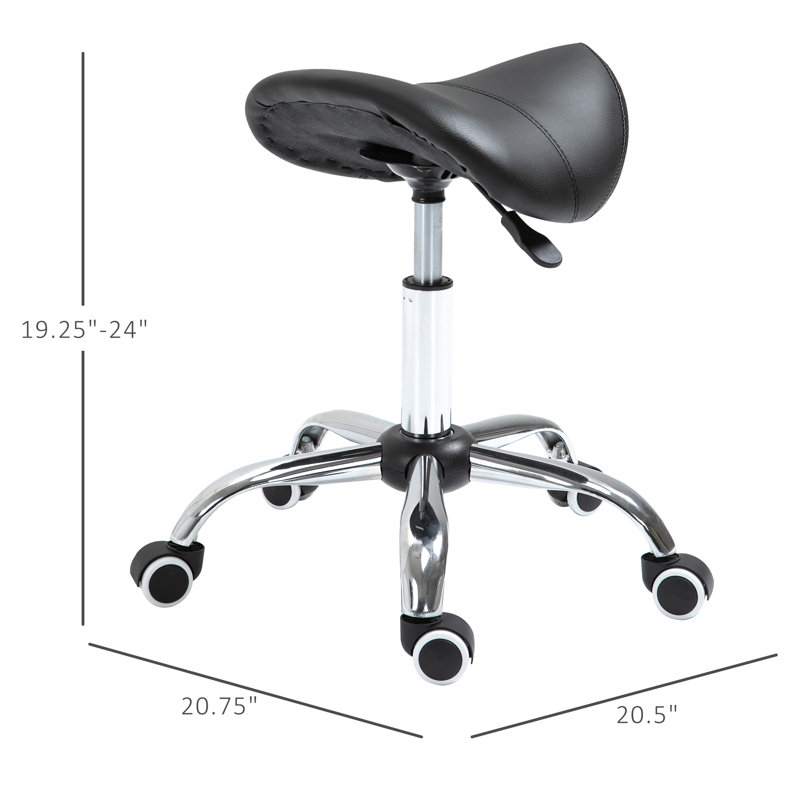 Tabouret de laboratoire réglable en hauteur Gallardo, Noir