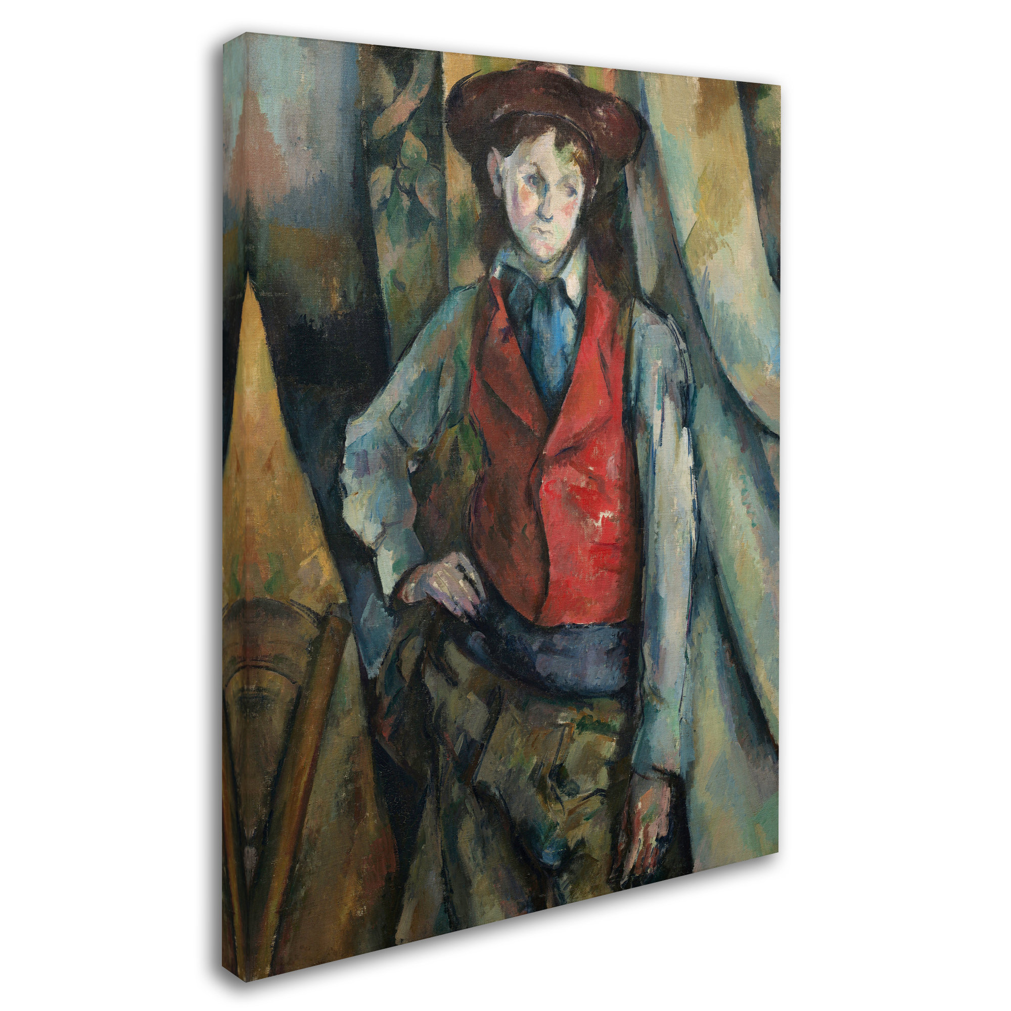 The Boy In The Red Vest Paul Cezanne