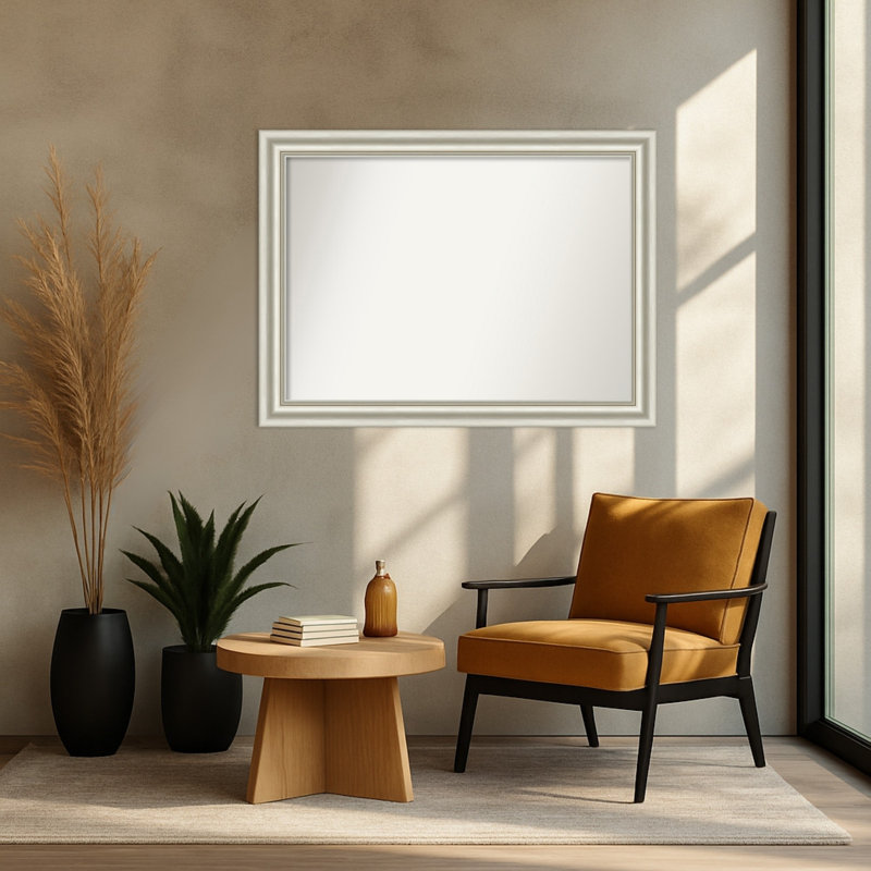 Miroir mural Sophia, Argent argent, 32,5 po x 43,5 po