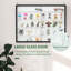 Vitrine noire et blanche à 5 tablettes réglables pour les collections d'artisanat
