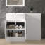 Single Bathroom Vanity with Integrated Resin Basin-122994380