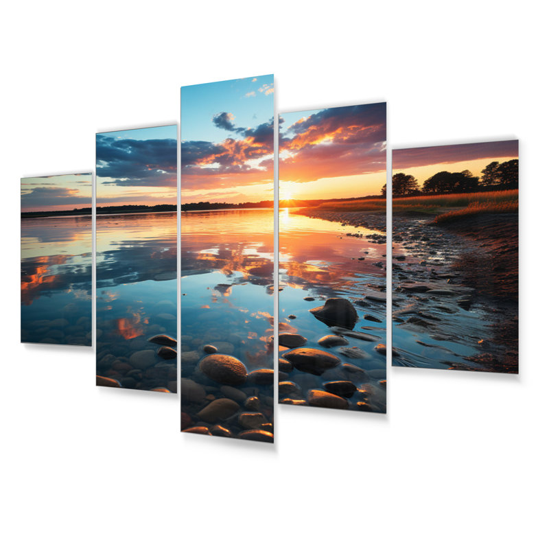 «Delaware Coastal Landscape II - Paysages», ensemble de reproductions d'art mural en métal