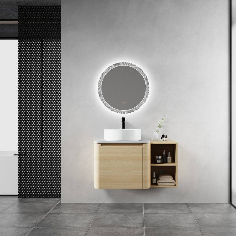 Meuble-lavabo mural avec lavabo d'art en céramique