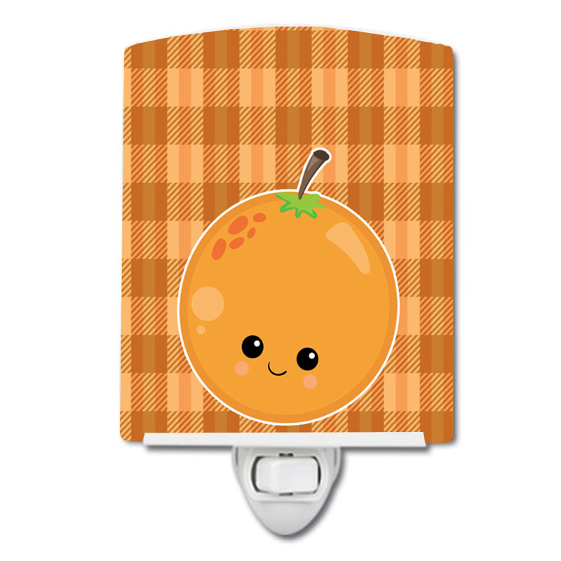 Éclairage de nuit en céramique orange face