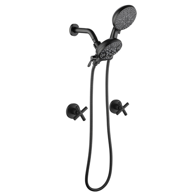 Volume Control Shower System with Rough in-Valve, Matte Black