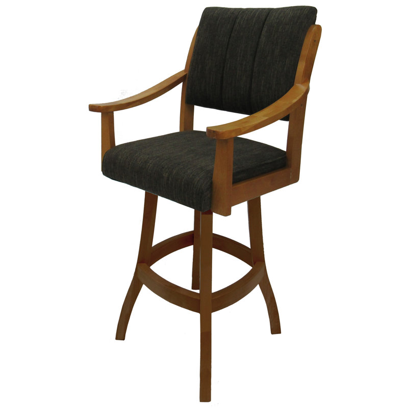 Miriam Swivel Wood Bar Stool, Extra Tall (34" Seat Height), White