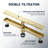 24 In. Stainless Steel Linear Shower Drain With Square Pattern Drain Cover In Brushed Gold-116730939