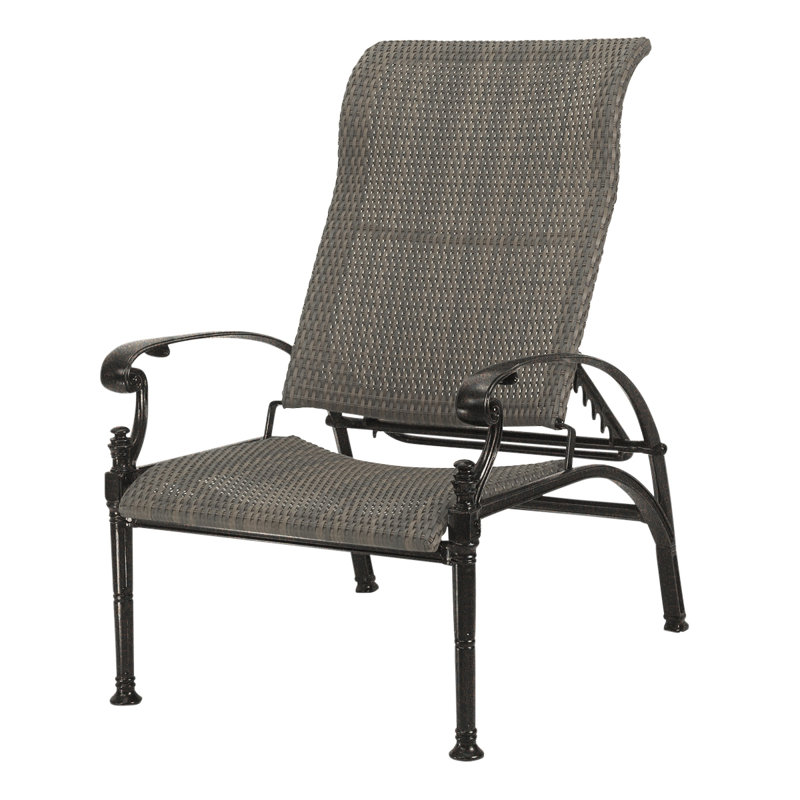 Florence Woven Reclining Armchair, Desert Bronze, Chestnut