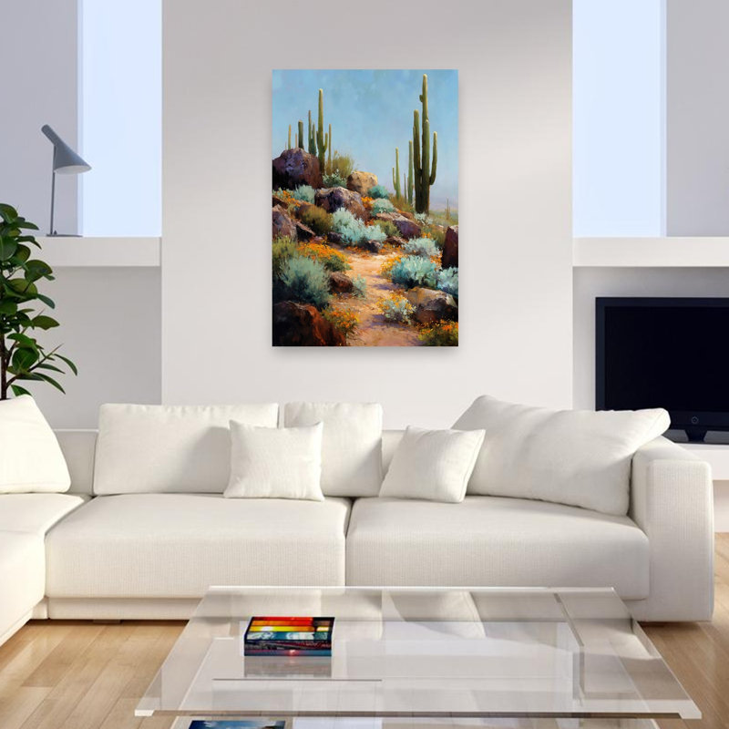 «Colorful Southwest Abstract», reproduction d'art murale contemporaine, 48" H x 32" W