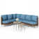 Carrboro Wicker Outdoor Patio Conversation Furniture Sectional Set With Two Coffee Tables