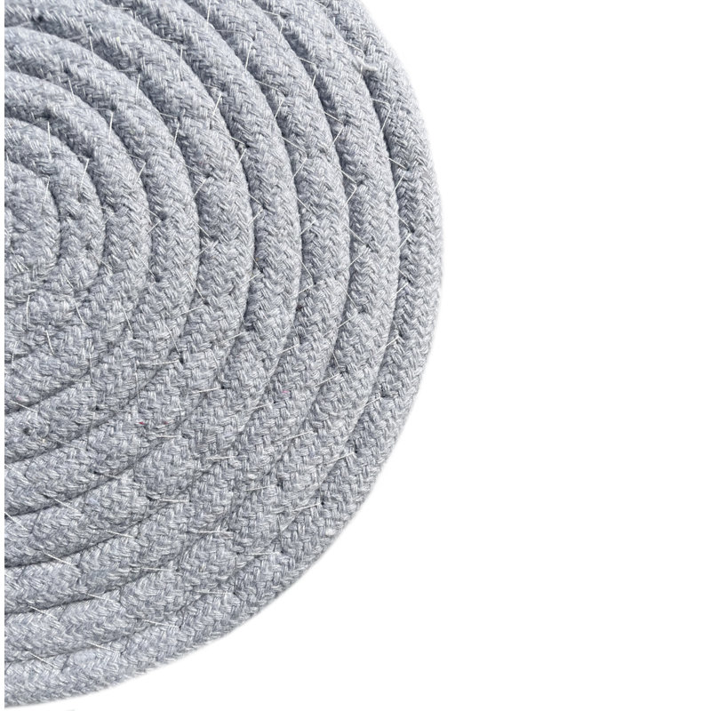 Polyester Round 6 Piece Trivet Set, Silver