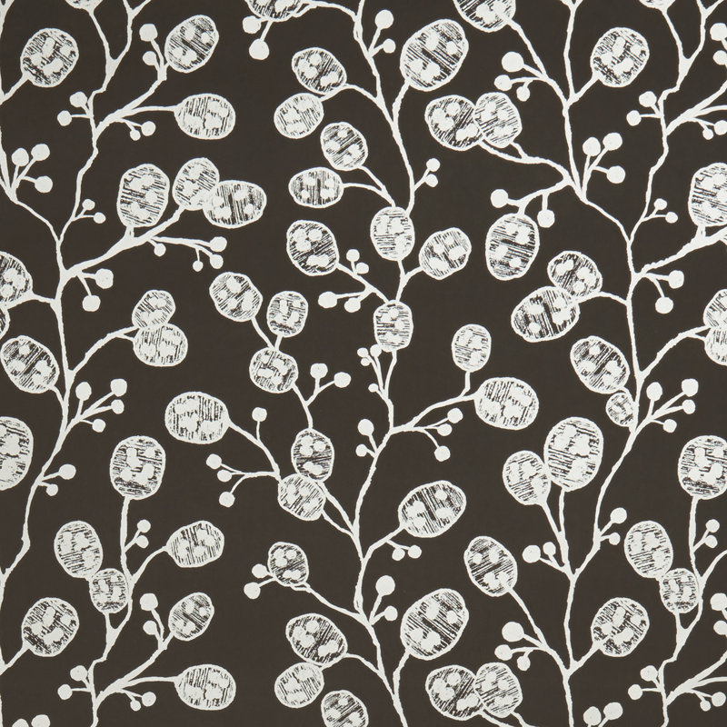 Botanica Honesty Wallpaper, Charcoal/Gold