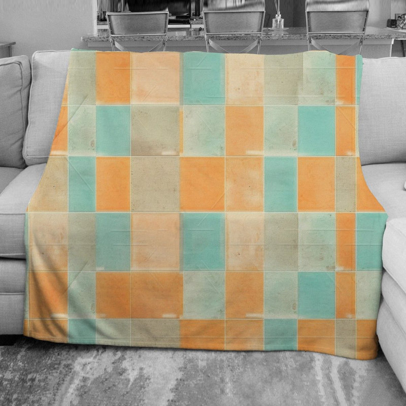 Couverture polaire à carreaux, Simple