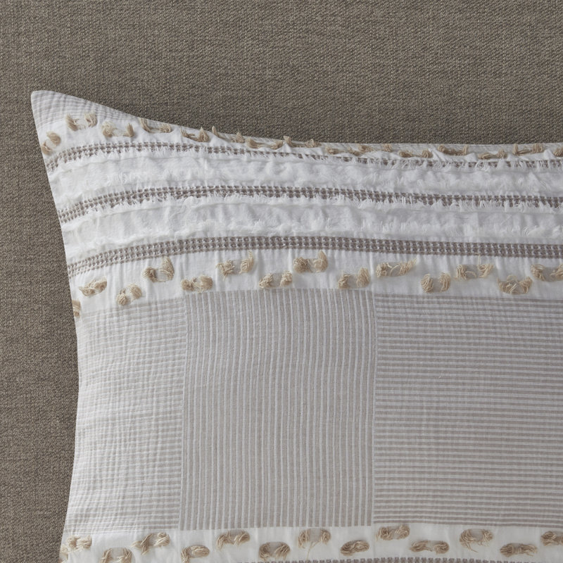 Ensemble d'édredon 100% coton 3 pièces Taupe, Complète