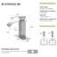Robinet de lavabo pour salle de bain à poignée simple 6 "certifié CUPC Harlow-118546182