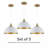 11.8 Inch set of 3 White and Gold Dome Pendant Lights For Kitchen Island -1829837488-1829832597-1833781869