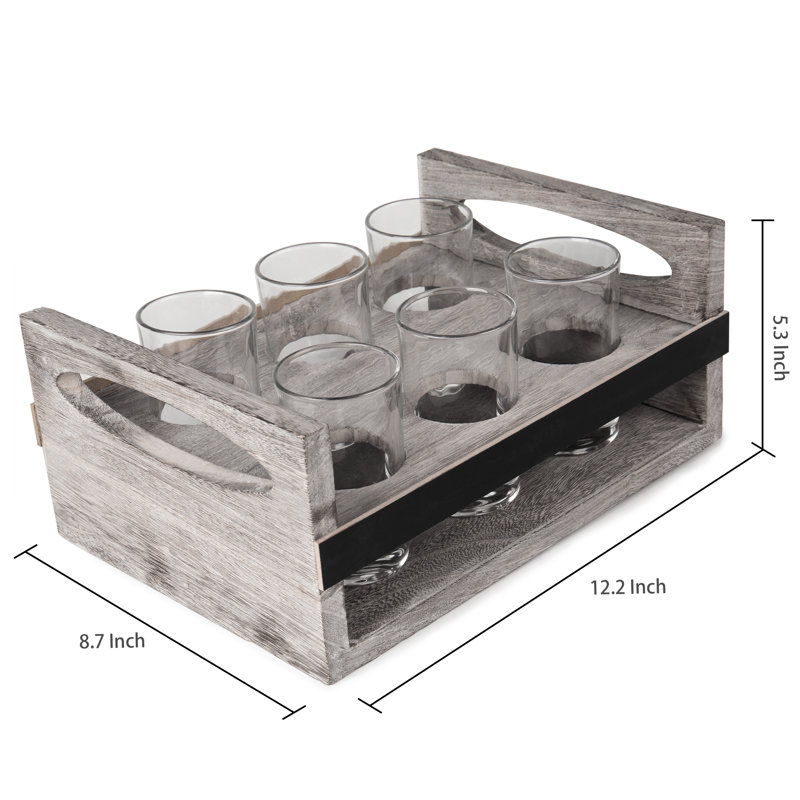 Slatedale 6 pièces 5 oz. Ensemble de verrerie en verre, Transparent