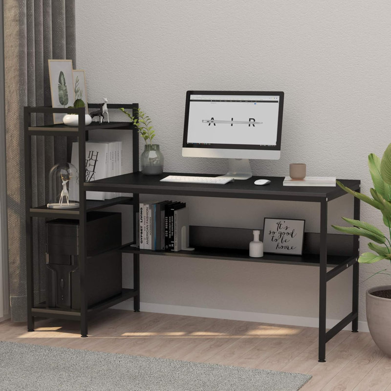 Ammaz Rectangular Computer Desk, Black