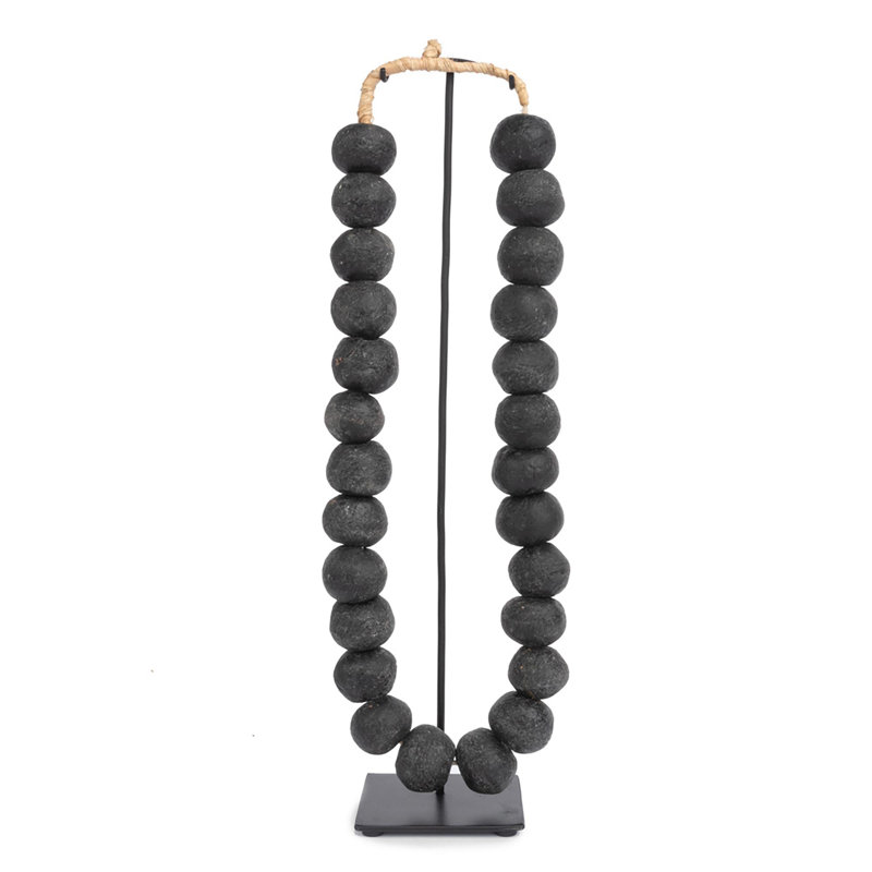 Glass Beads (Loose), Black, 14.5" H x 5.5" W x 1.5" D