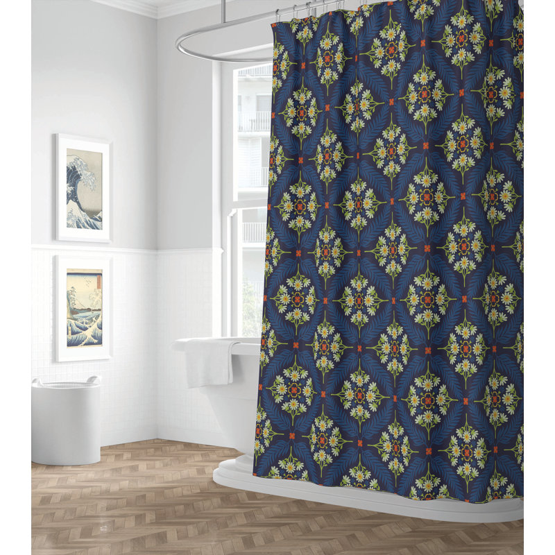 Eden Ultra-Thin Lightweight Shower Curtain, Blue