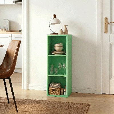 3-Tier Bookshelf Open Shelf Bookcase, Green (just single unit)