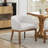 Mid-Century Modern Upholstered Barrel Armchair – Farmhouse Linen Dining Chair with Solid Hardwood Frame, 19”W, Anti-Scratch Legs, Versatile for Kitchen, Office & Living Room – Easy Assembly-1073267194