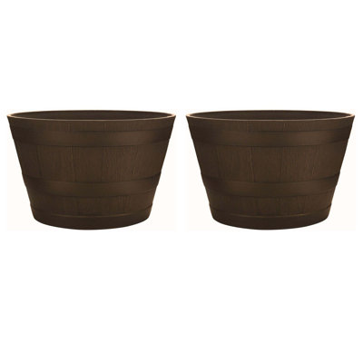 Jibril Resin Barrel Planter