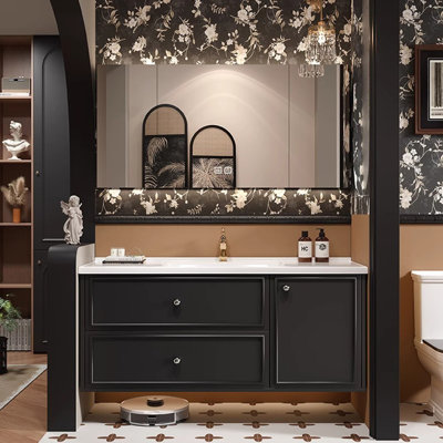 Armoire de salle de bain rétro de style français.