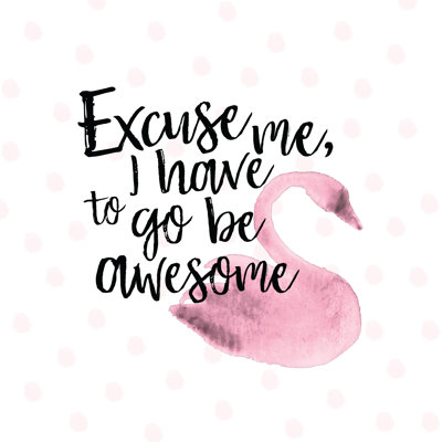 Excuse Me Swan - Wrapped Canvas Print