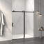 Porte de douche coulissante sans cadre l 56 à 60 po x H 72 po, verre trempé clair de 5/16 po (8 mm) de large épaisseur, couche facile à nettoyer, avec tampon-123117993