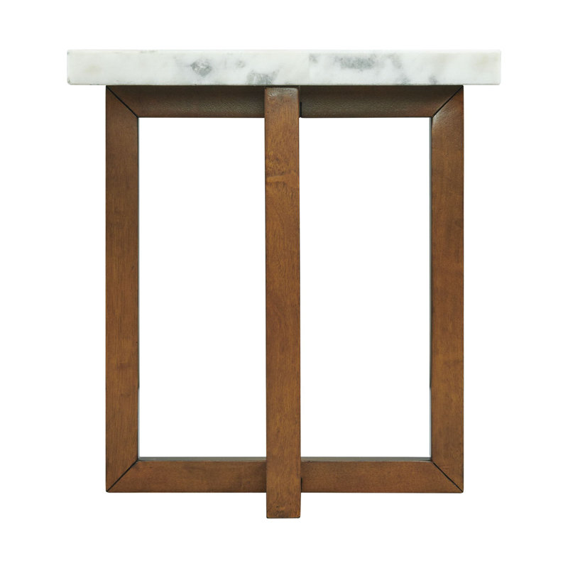 Table de bout en marbre Phang, Brun