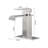 Waterfall Spout Bathroom Sink Single Handle Faucet With Pop-Up Drain (With Overflow)