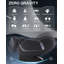 Fauteuil de massage 3D noir en similicuir noir avec enceinte Bluetooth et 24 coussins gonflables-380925047