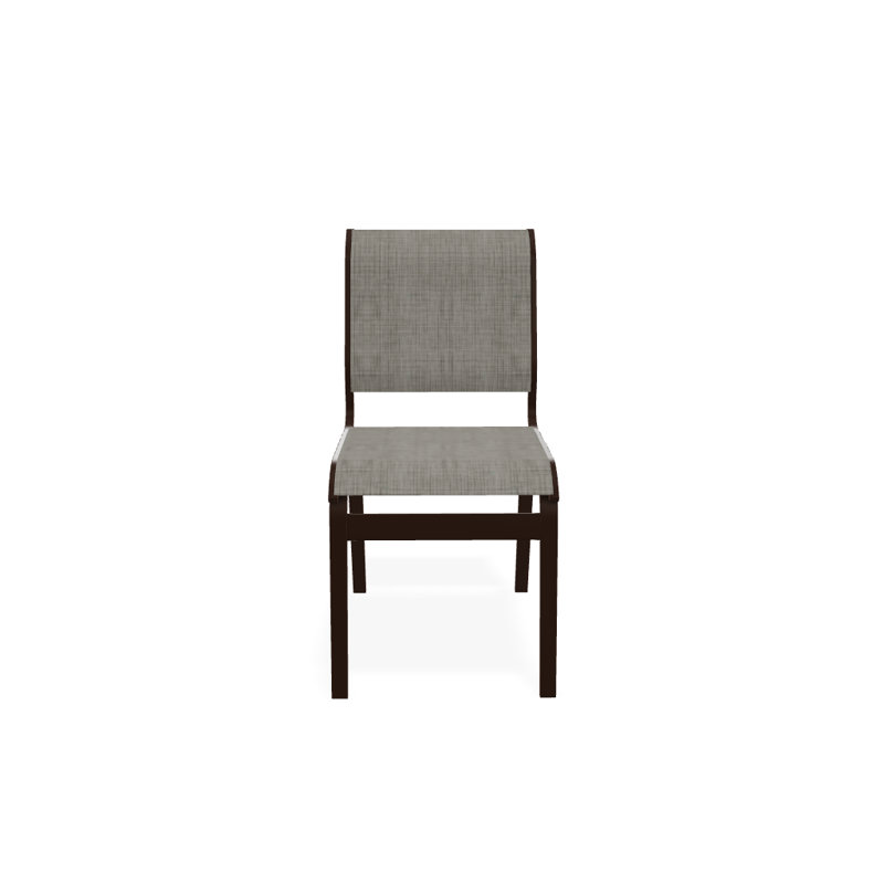 Chaise d'appoint de salle à manger Hiraku, Kona texturé, Fumée
