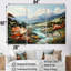 «Beautiful River and Mountain Landscape - Flowers», ensemble d'art mural-107737371-107737372