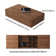 Extendable Floor Shelf Coffee Table with Storage
