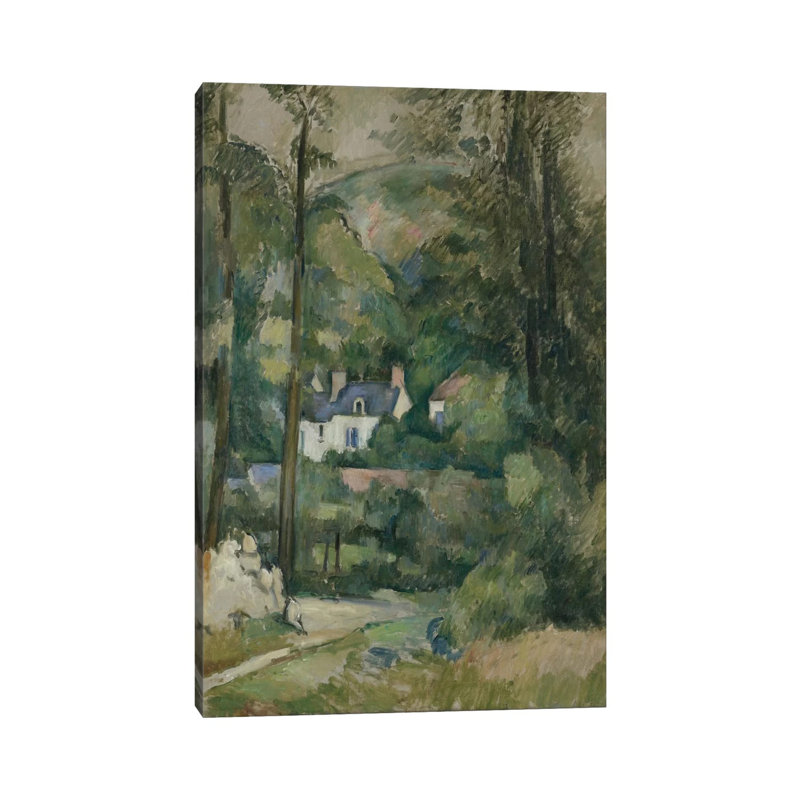 Maisons Dans La Verdure 1881 by Paul Cezanne - Wrapped Canvas Painting, 101.6 cm H x 66.04 cm W x 3.175 cm D