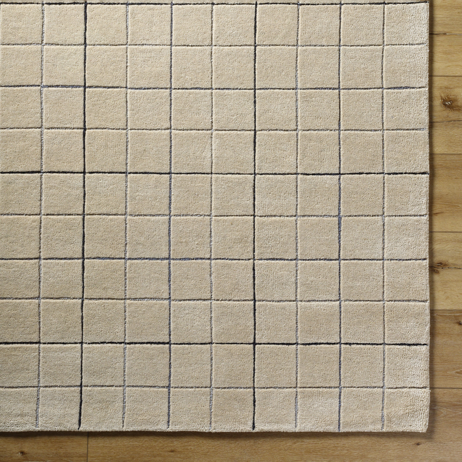 Mallory Hand-Woven Gray Geometric Area Rug, Rectangle 8' x 10'
