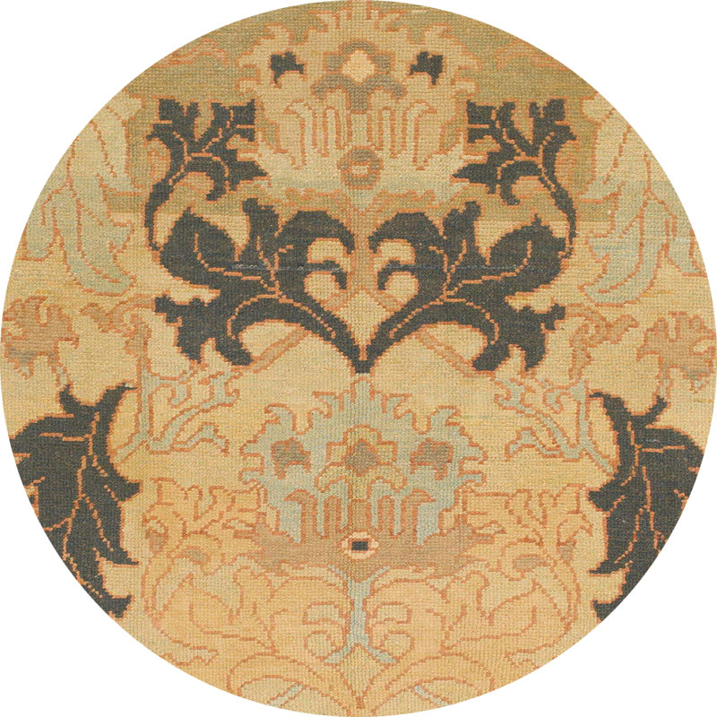 Tapis multicolore abstrait Loxhill, Rond 7 pi