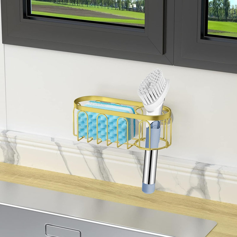 Rust Resistant Suction Cup Sponge Holder - Easy Installation For Kitchen & Bathroom
