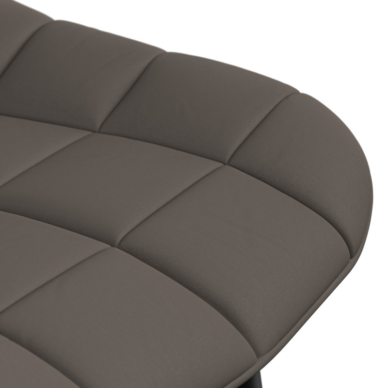 Arlo Walnut Table Top W Walnut Legs + Nova Faux Leather Dining Chair Black Set Of 4, White/Beige, Grey/Black, 5