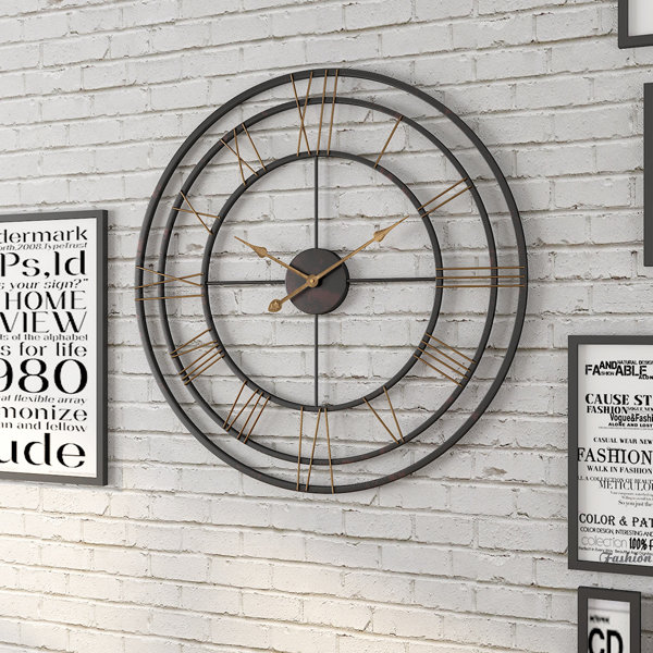 17 Stories Virgen Metal Wall Clock | Wayfair