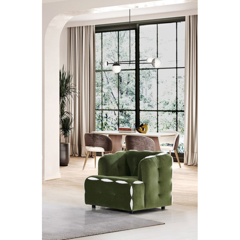 Fun Chair, Green Velvet