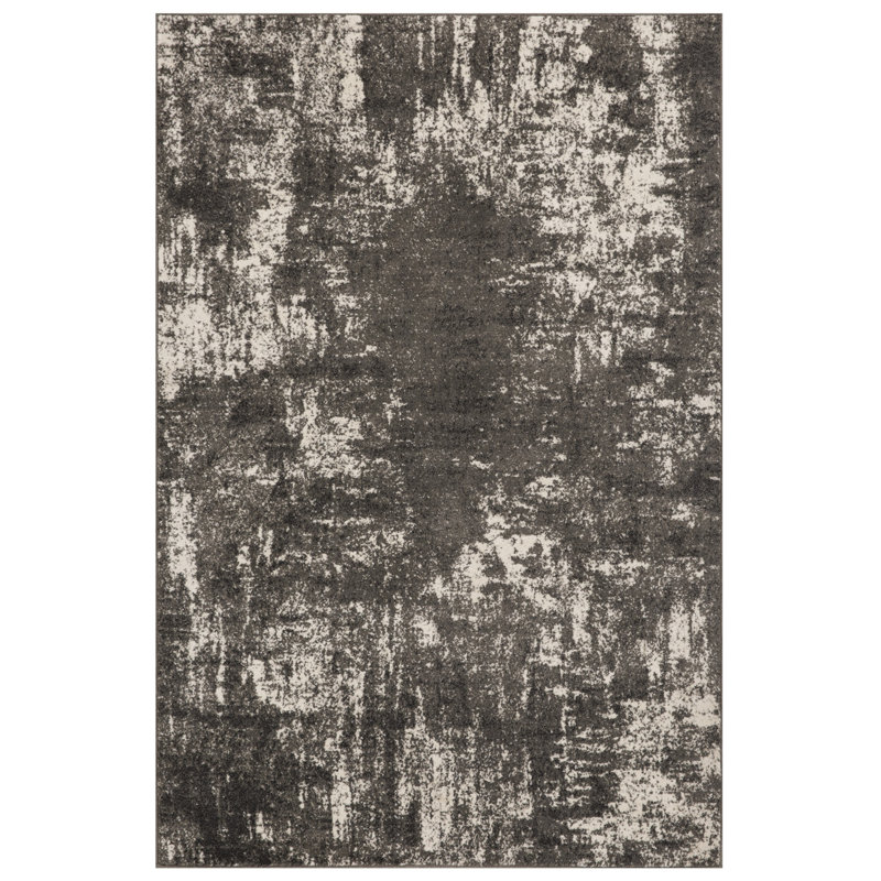 Tapis abstrait gris foncé, Rectangle 2 pi x 3 pi