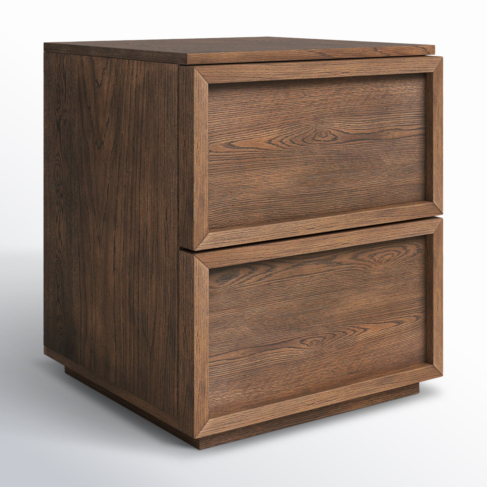 Hudson 2-Drawer Nightstand , Medium Oak