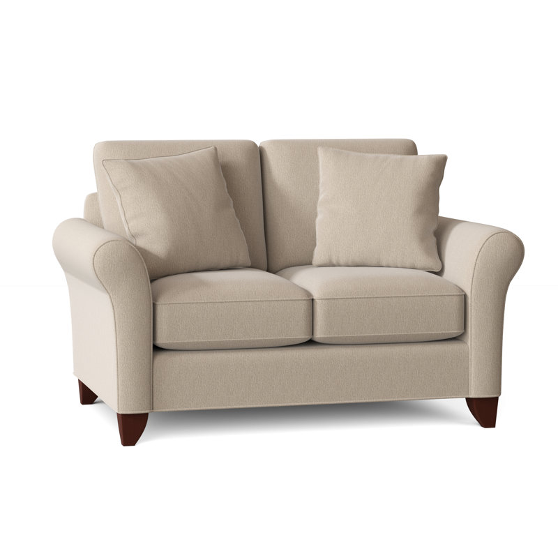 Almada Loveseat, Peyton 31 White Performance Twill, Manhattan, No