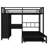 Full Over Twin Metal Bunk Bed With Closet, Trundle& Foldable Desk-139568350