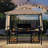 13.5 Ft W x 4 Ft. D Steel Grill Gazebo-87823358