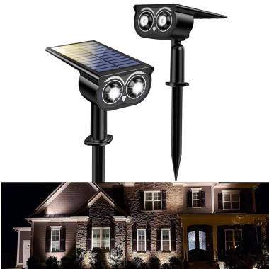 Arlmont & Co. Esbeidy Black Low Voltage Solar Powered Integrated LED Flood  Light & Reviews