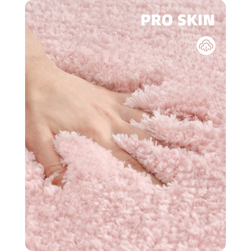 Non-Slip Bath Rug, 36" L x 24" W, Pink